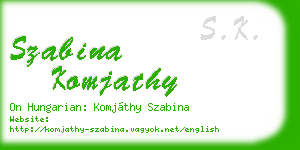 szabina komjathy business card