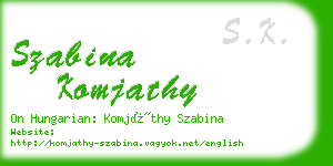 szabina komjathy business card